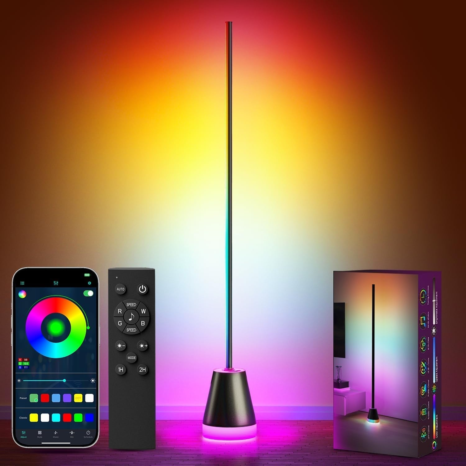 Programmable RGB Ambient Corner Floor Lamp Controller