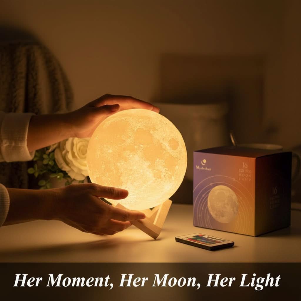 Moon Lamp Seven Point OneInch Sixteen Colors Rechargeable LED