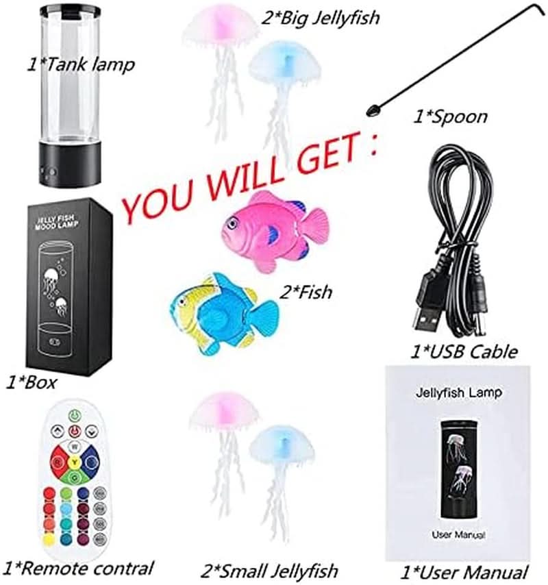 Jelly fish Lamp Multicolor Illumination USB Mood Light