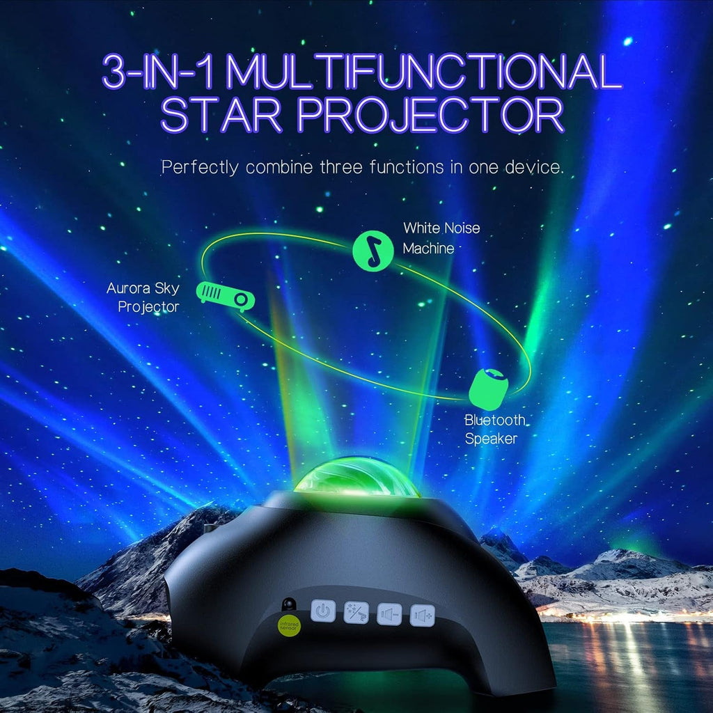 Aurora Projector Nebula Lamp With Bluetooth Remote